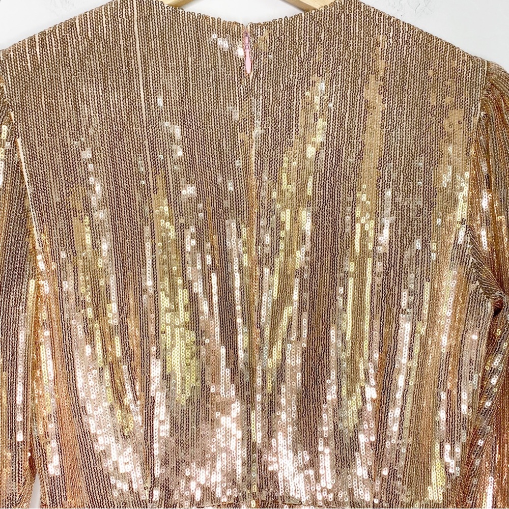 Rachel Parcell Sequin Long Sleeve Pink Ombré Dress Size XS - Picture 10 of 14